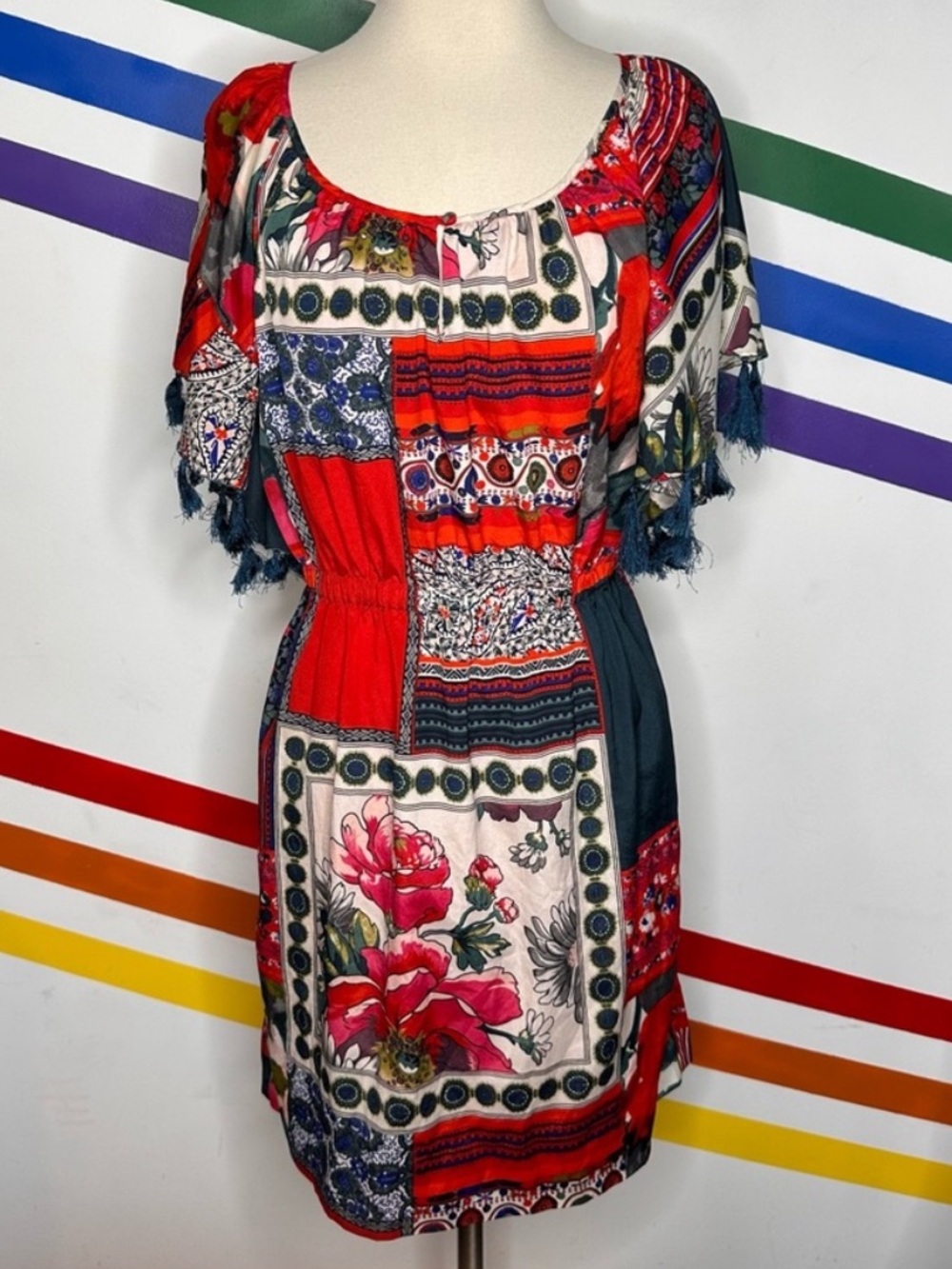 Anthropologie Vanessa Virginia Persian Rose Dress size Small